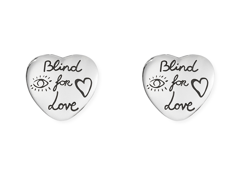 Gucci Silver Blind for Love YBD455255001 Woman Earrings