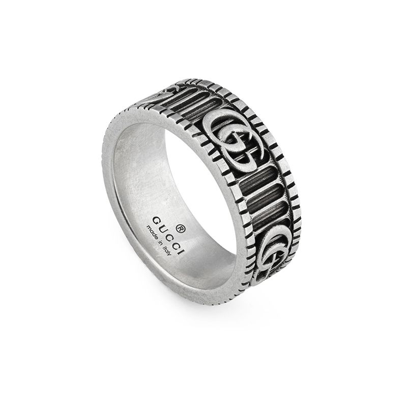 Gucci Silver GG Marmont YBC551899001 Fashion Ring