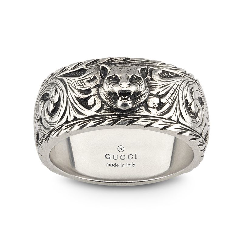 Gucci Silver Gucci Gatto Fashion Ring YBC433571001 | La Maison Monaco