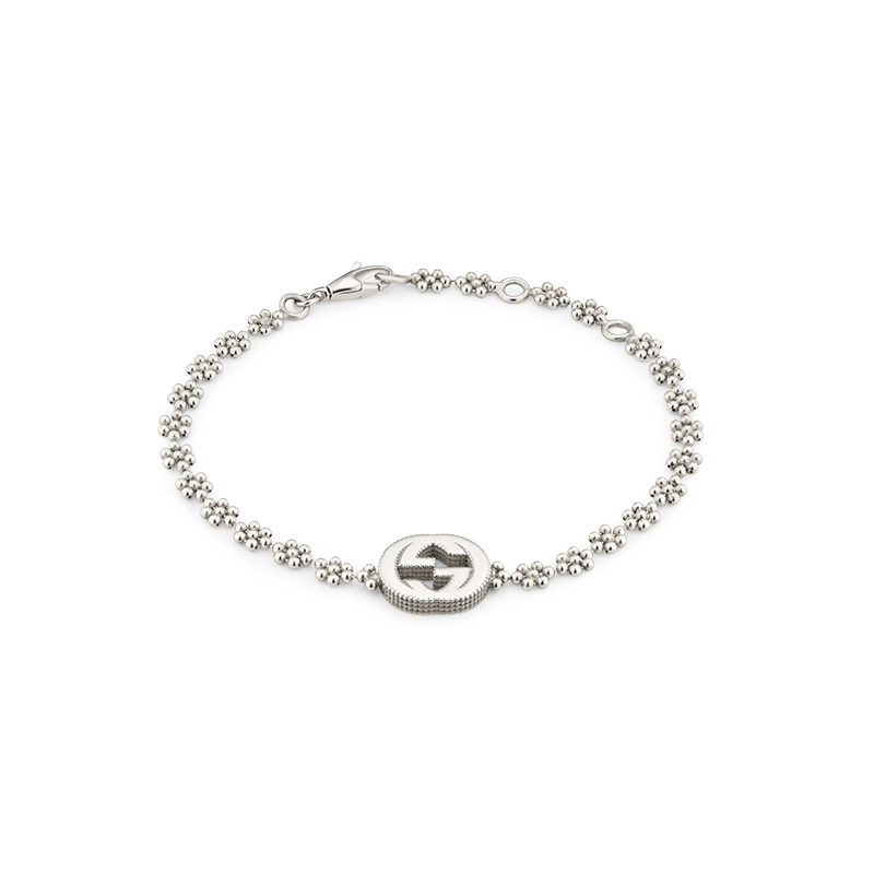 Gucci Silver Interlocking G YBA481687001 Woman Bracelet