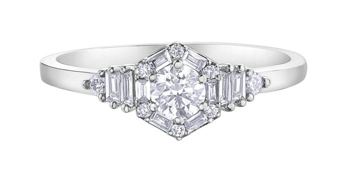 Maple Leaf Diamonds I Am Canadian R30887WG/48 Ladies Engagement Ring