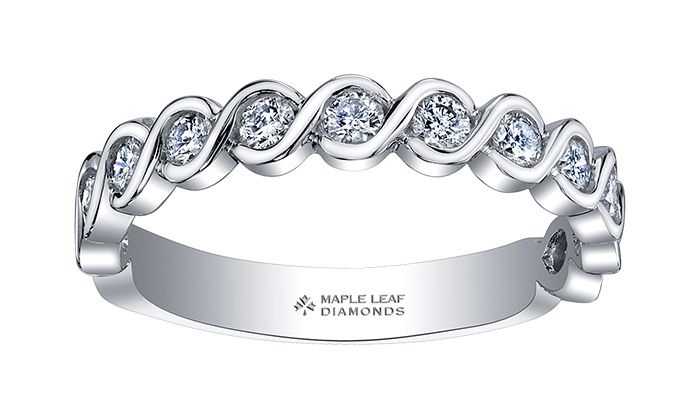 Maple Leaf Diamonds Tides of Love R50J89WG/40-18 Ladies Fashion Ring