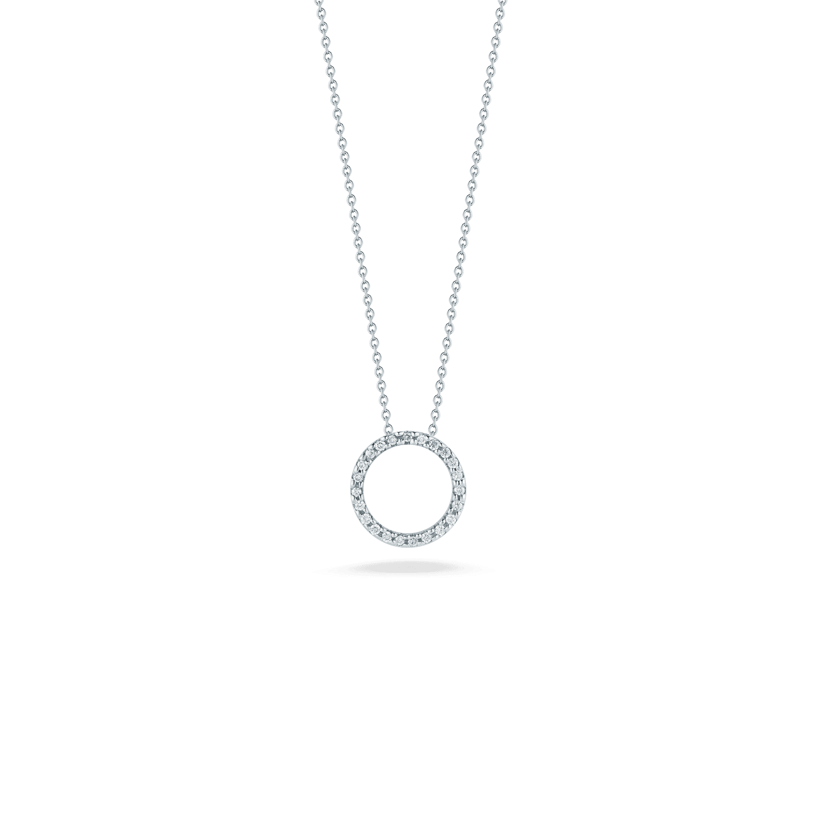 Roberto Coin TINY TREASURES SMALL DIAMOND CIRCLE NECKLACE