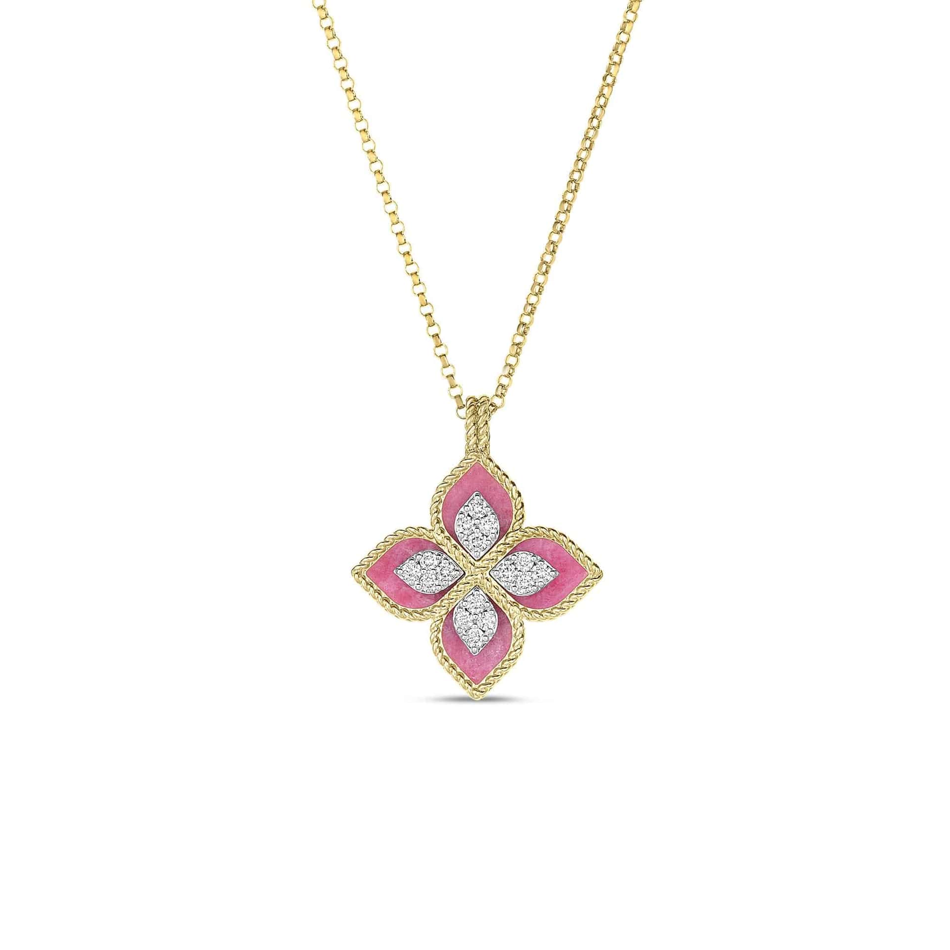 Roberto Coin VENETIAN PRINCESS RHODONITE NECKLACE