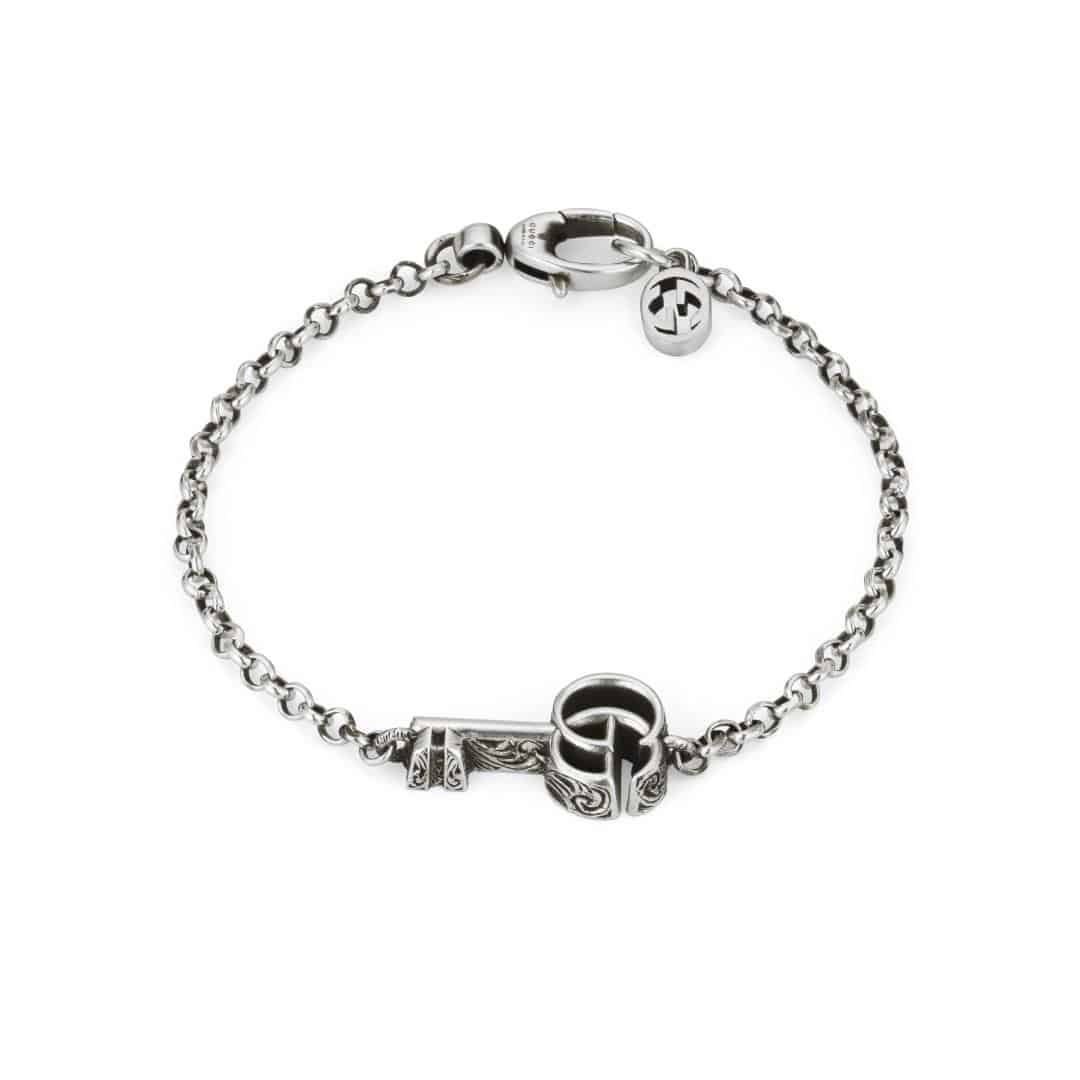 Gucci GG Marmont Key Bracelet in Sterling Silver