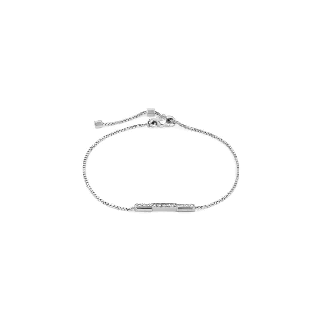 Gucci Link to Love Bracelet in 18kt White Gold with Diamonds