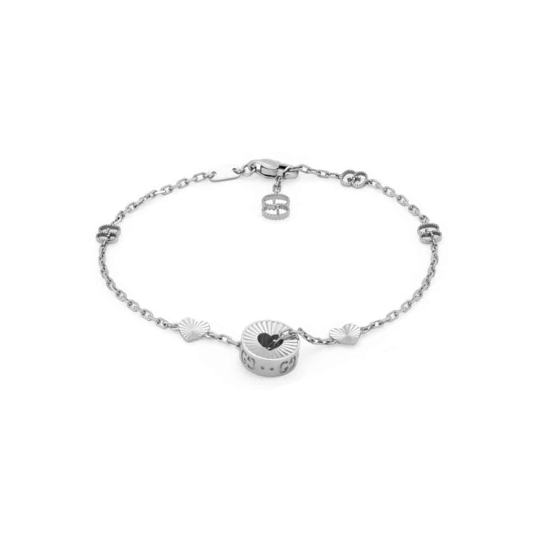 Gucci Icon Charm Bracelet in 18kt White Gold