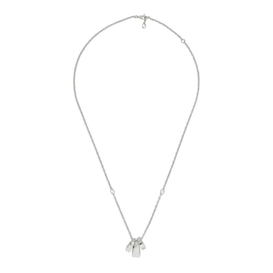 Gucci Silver Gucci Tag Pendant Necklace in Sterling Silver