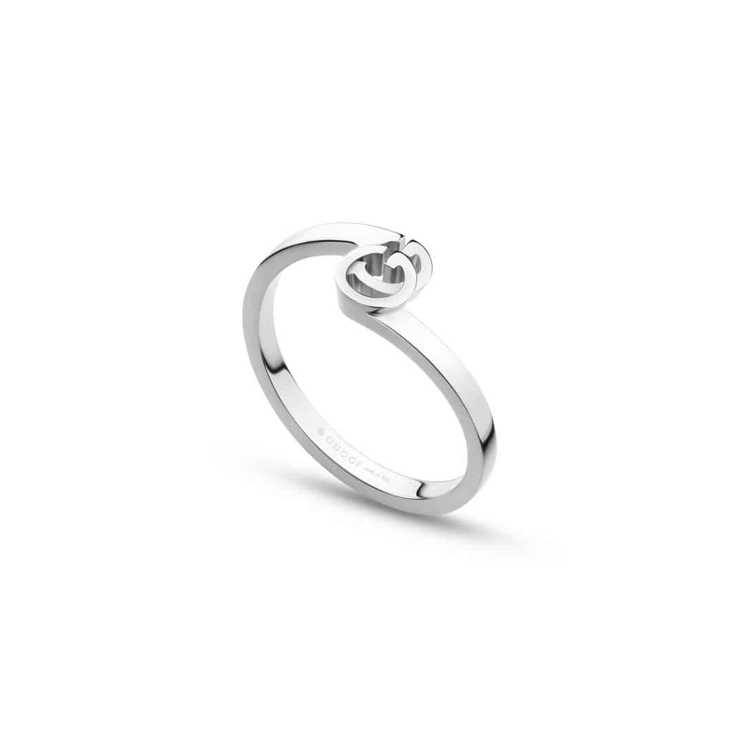 Gucci GG Running Wide Ring in 18kt White Gold