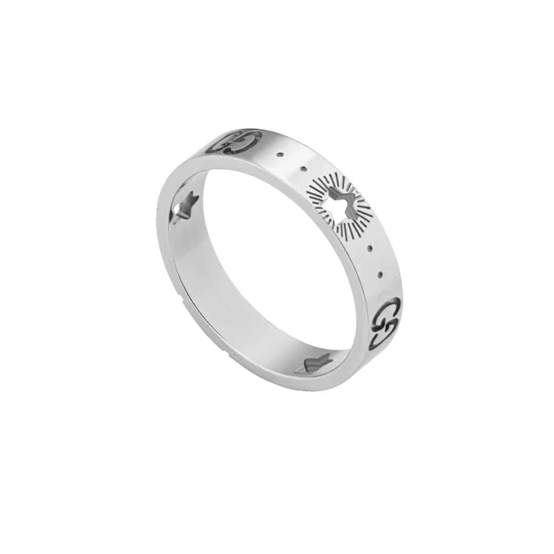 Gucci Fine Icon Square Ring in 18kt White Gold