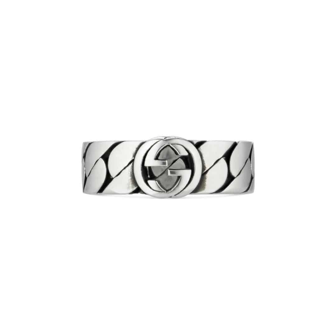 Gucci Silver Interlocking G Small Ring in Sterling Silver