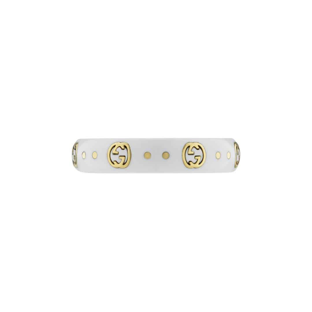 Gucci Fine Icon GG Ring in 18kt Yellow Gold with Zirconia