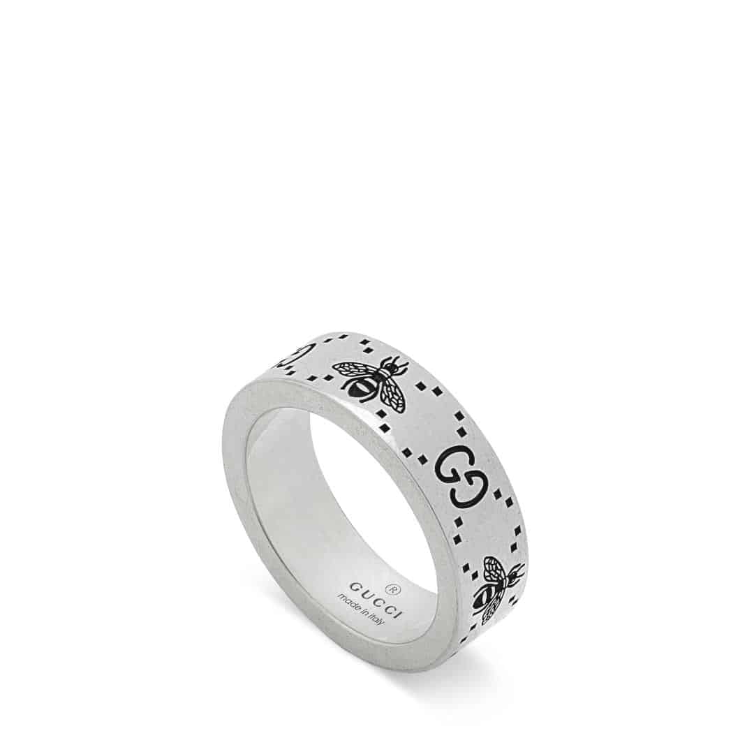 Gucci Silver Gucci Signature Medium Bee Ring in Sterling Silver
