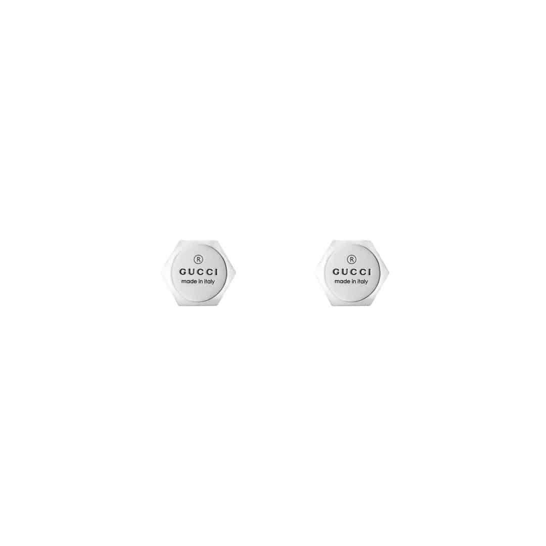 Gucci Silver Trademark Drop Earrings in Sterling Silver