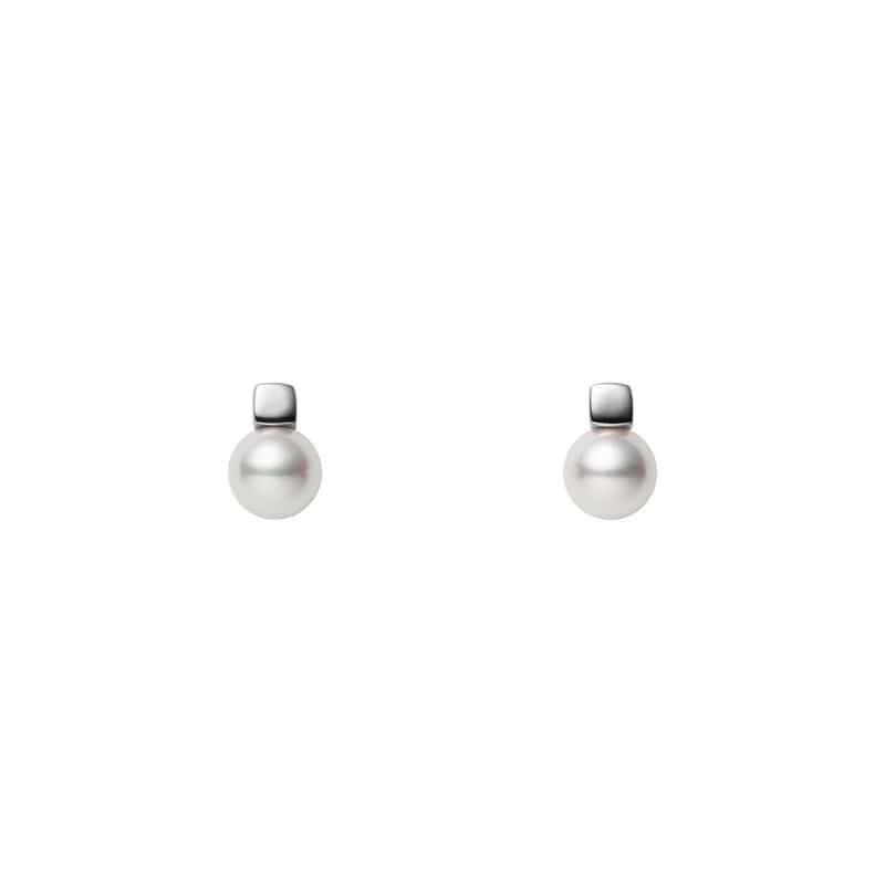 Mikimoto Akoya Cultured Pearl Earrings in 18K White Gold