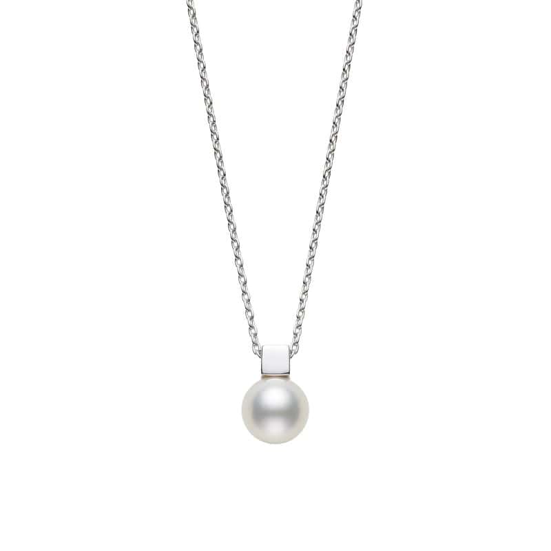 Mikimoto Akoya Cultured Pearl Pendant in 18K White Gold