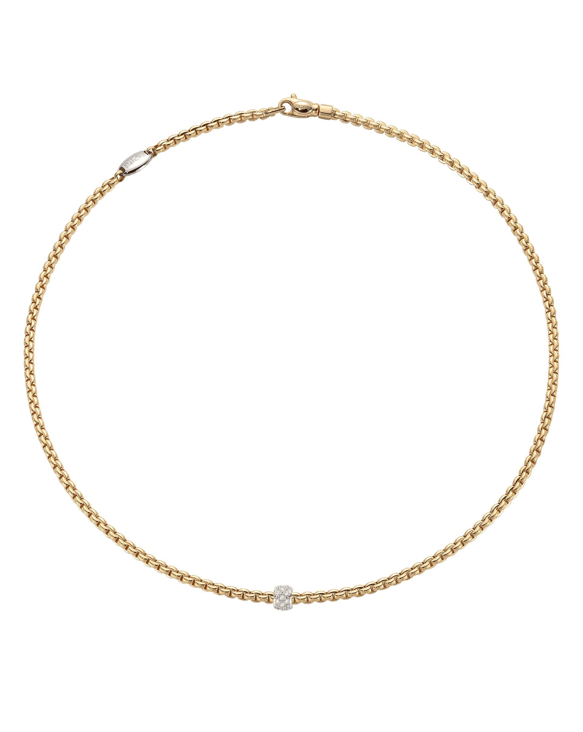 Fope Necklace with diamond pave'
