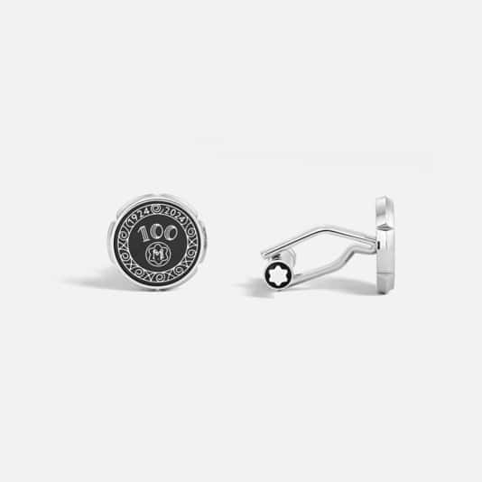 Montblanc Cufflinks Meisterstück Nib Décor 100 years black