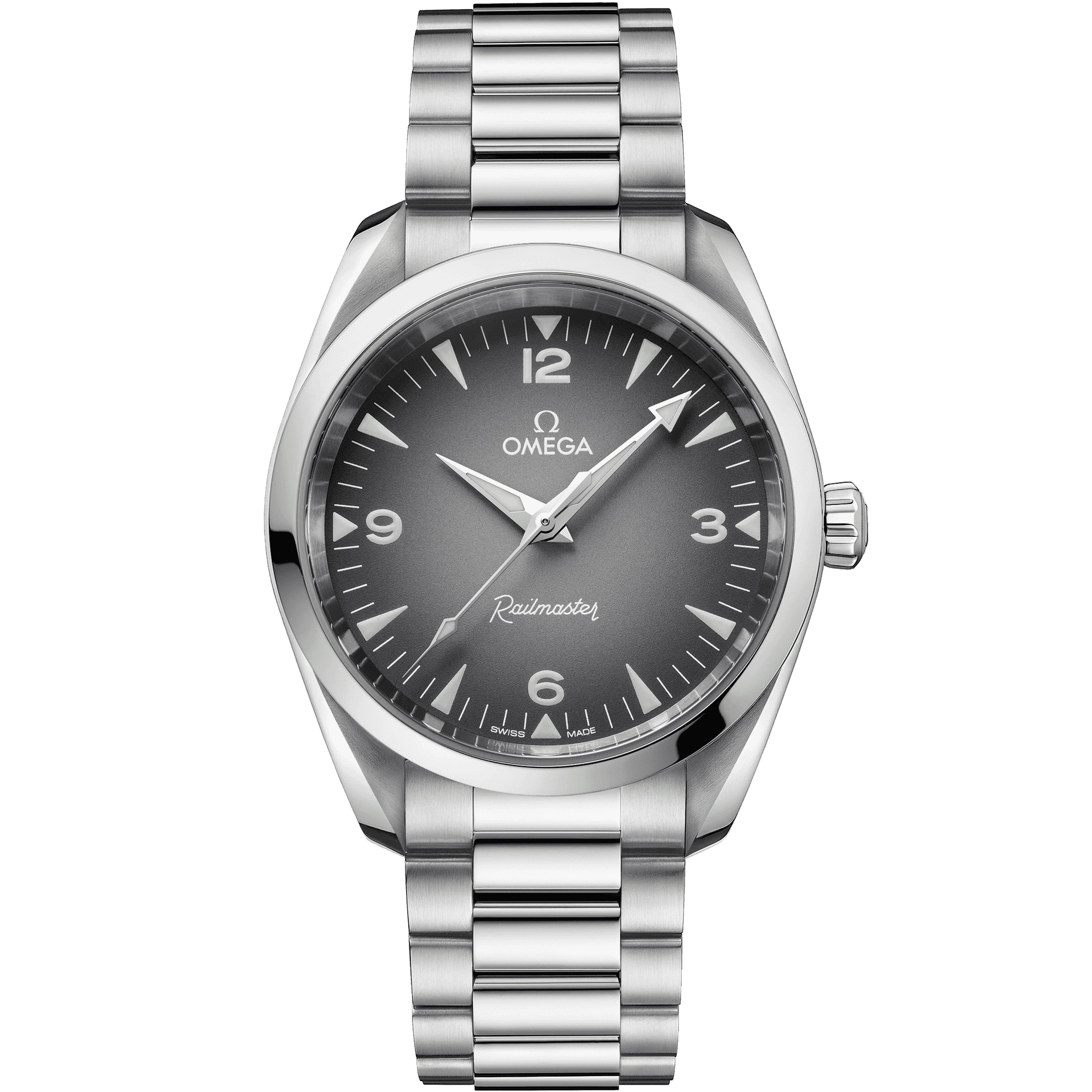 OMEGA Seamaster Railmaster 38 mm, steel on steel