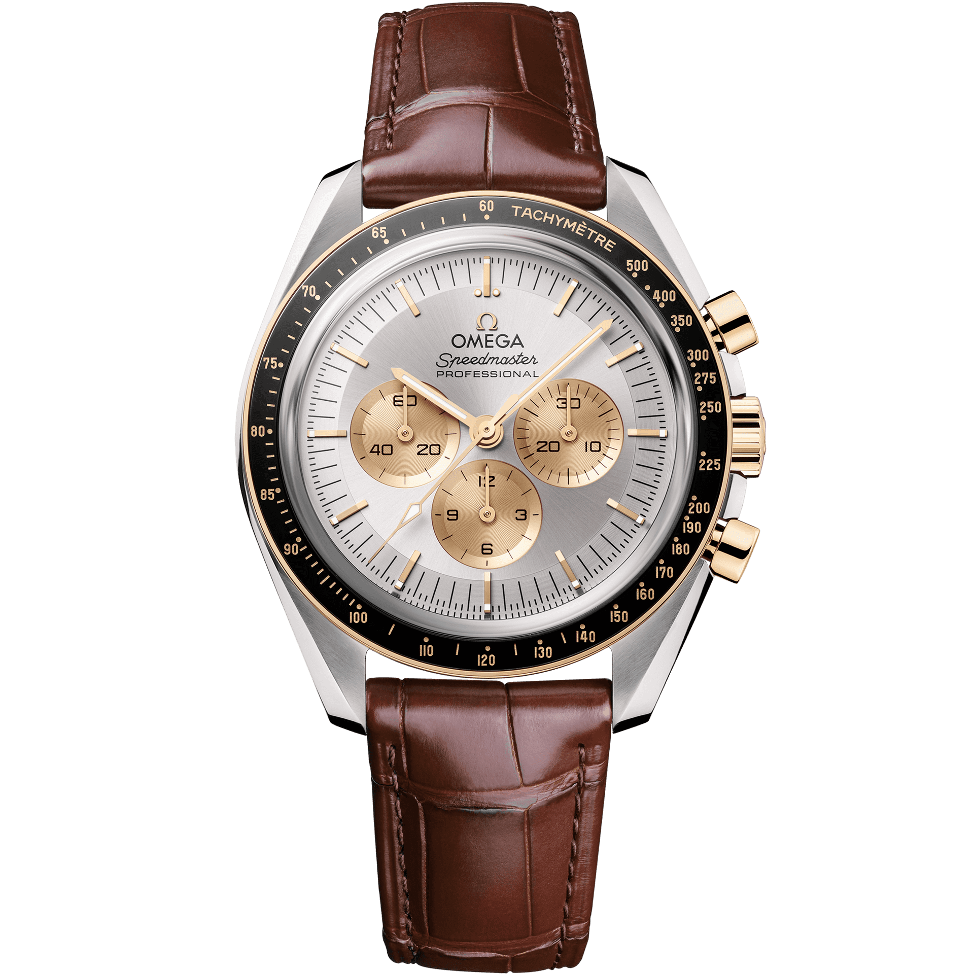 OMEGA Speedmaster Moonwatch Professional 42 mm, steel ‑ Moonshine™ gold on alligator