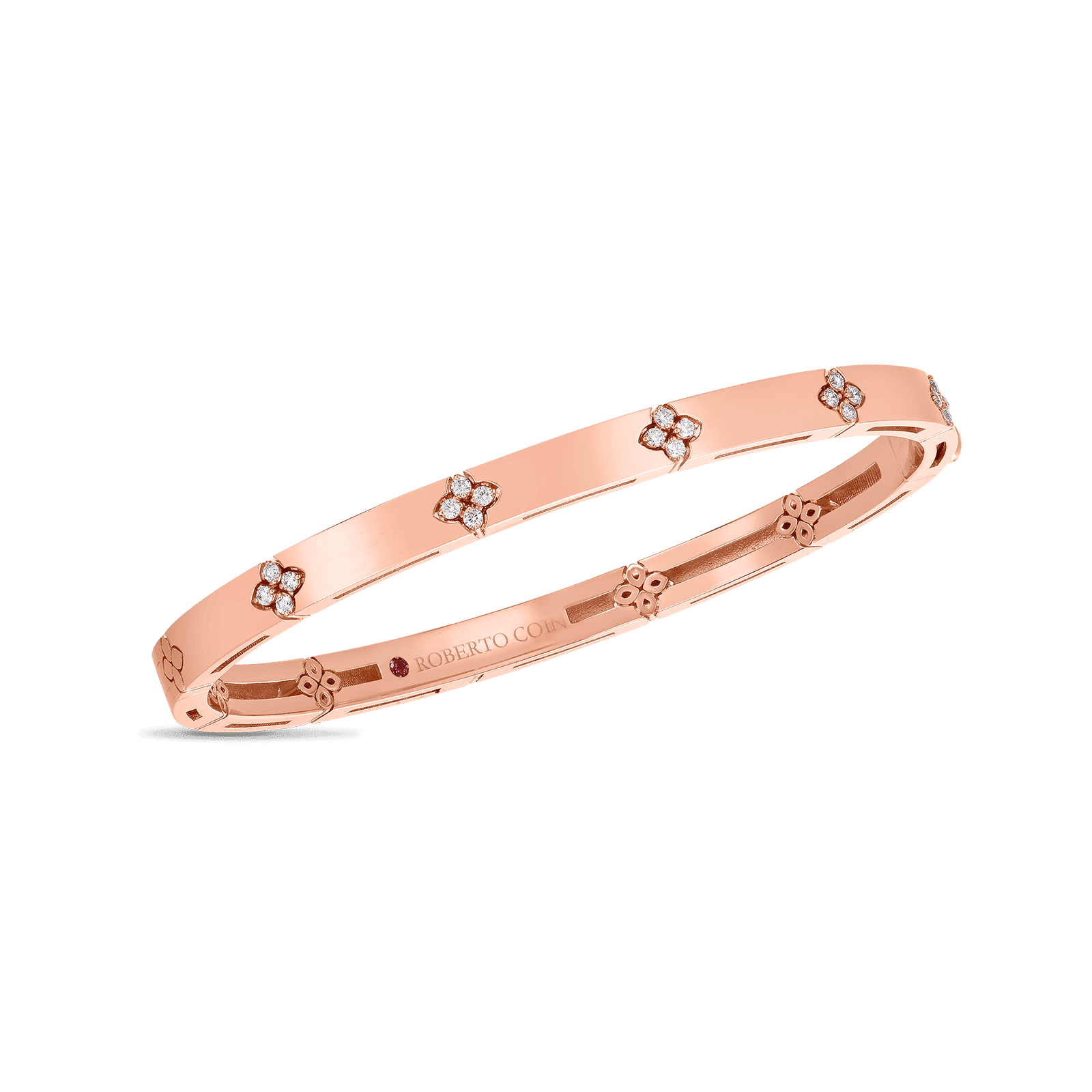 Roberto Coin Love in Verona Narrow Width Diamond Accent Bangle, 1/2