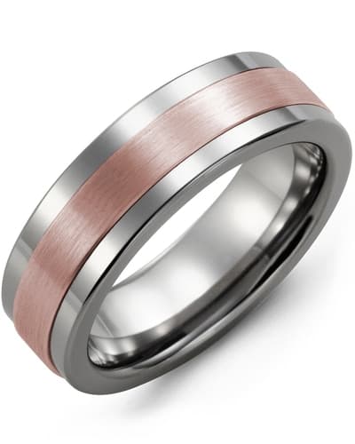 Madani Men's Plain Satin Finish Wedding Band, 1/2