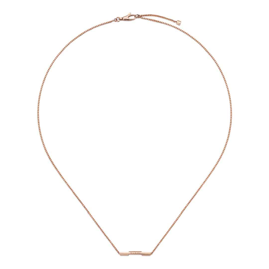 Gucci Fine Link to Love Necklace in 18kt Pink Gold, 1/4