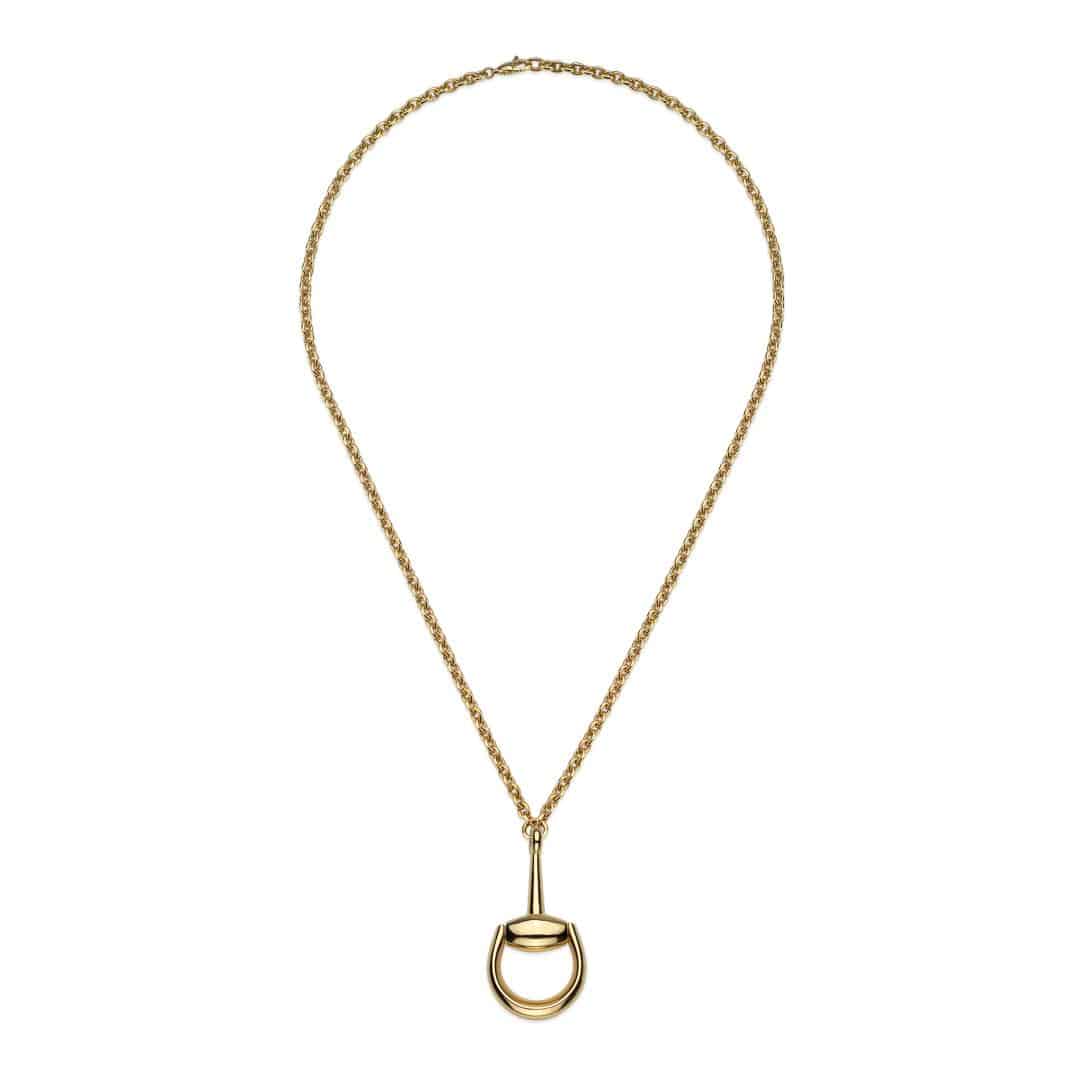 Gucci Fine Horsebit Pendant Necklace in 18kt Yellow Gold, 1/5