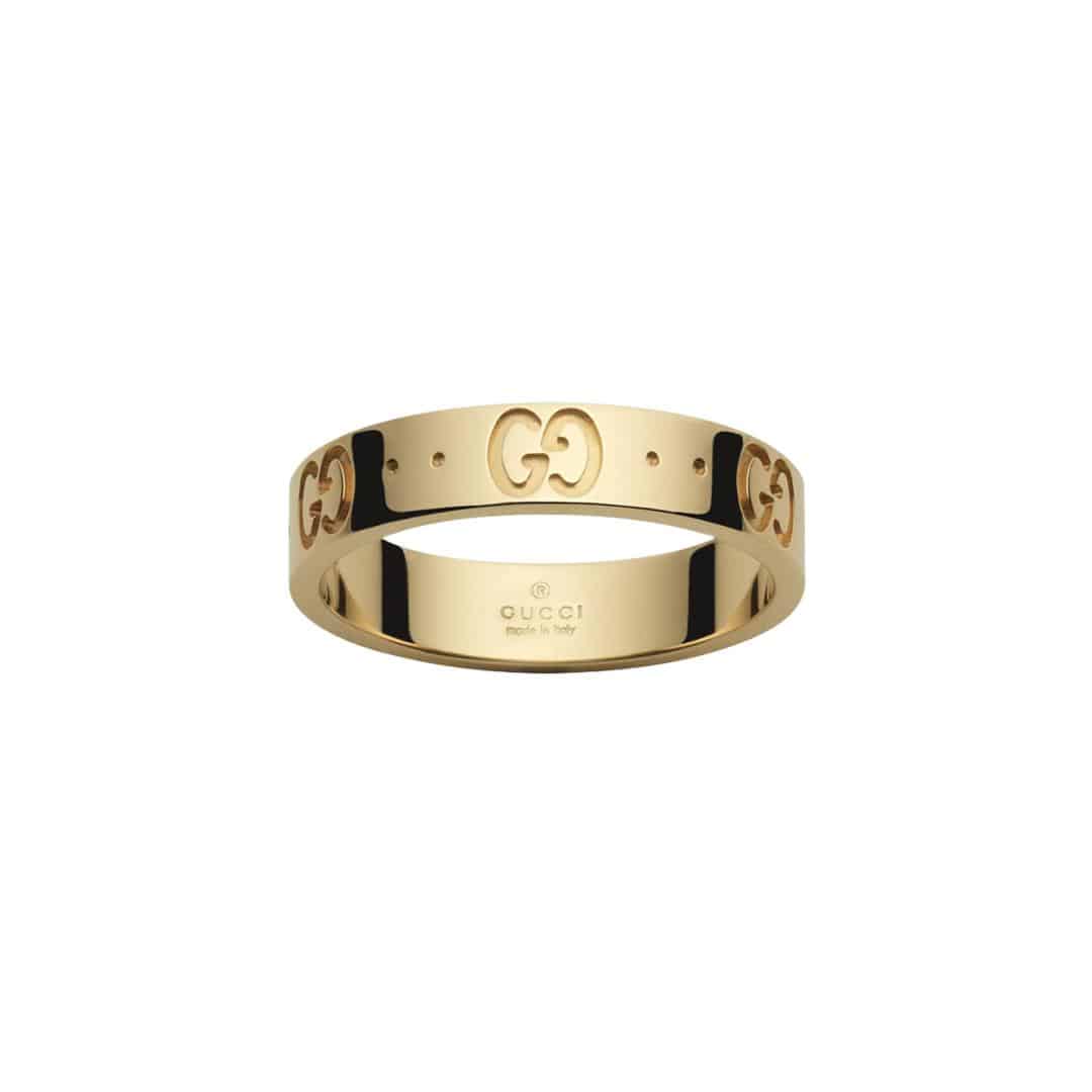 Gucci Fine Icon Thin Band in 18kt Yellow Gold, 1/2
