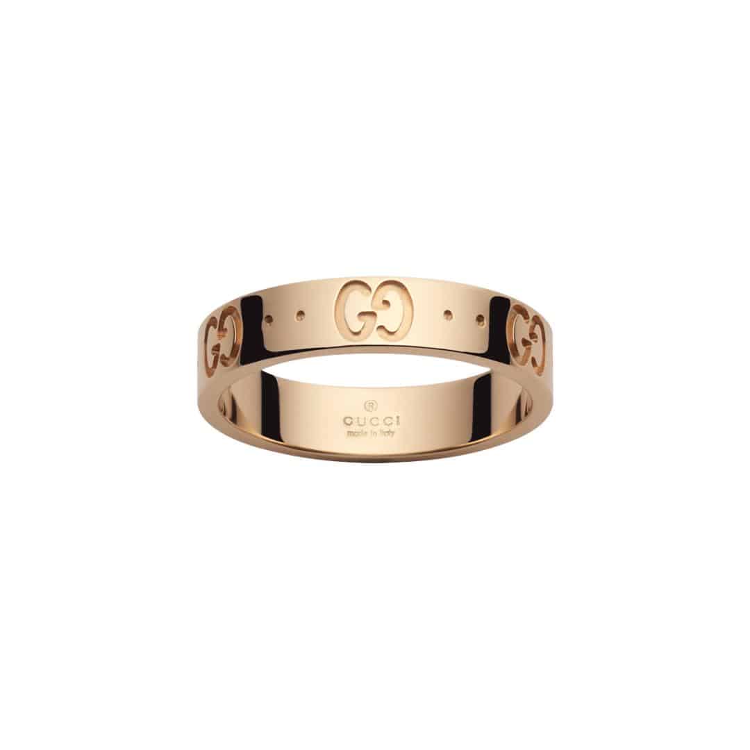 Gucci Fine Icon Thin Band in 18kt Pink Gold, 1/2