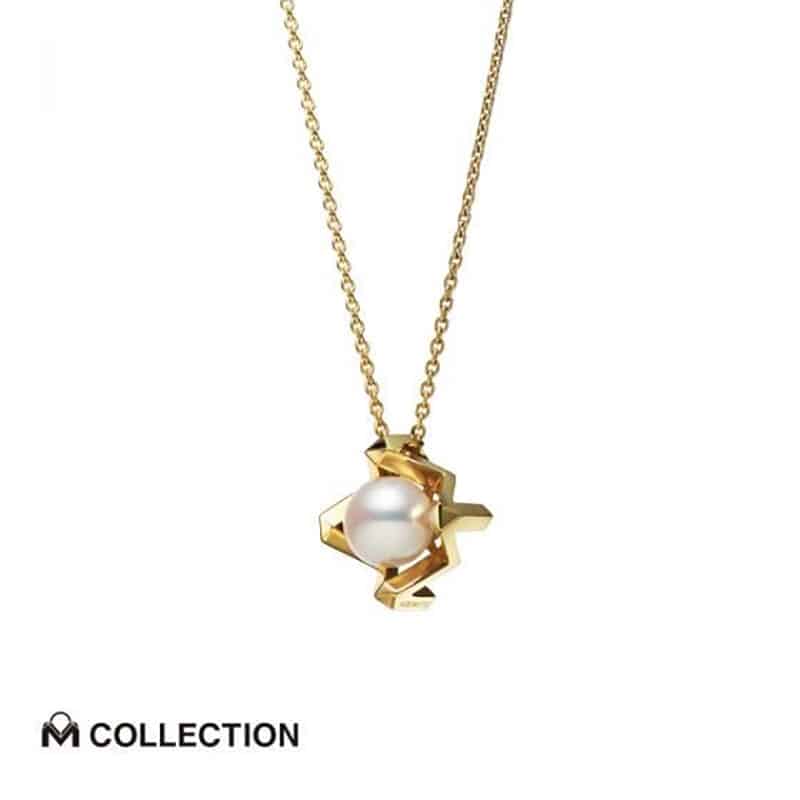 Mikimoto M Collection Akoya Cultured Pearl Pendant  in 18K Yellow Gold, 1/4