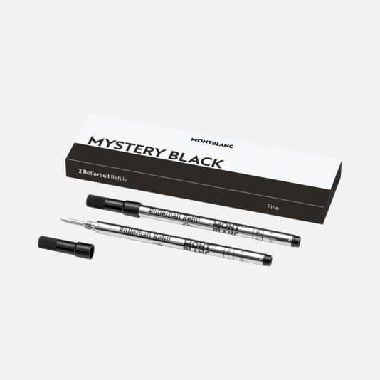 Montblanc 2 Rollerball Refills Fine Mystery Black, 1/2