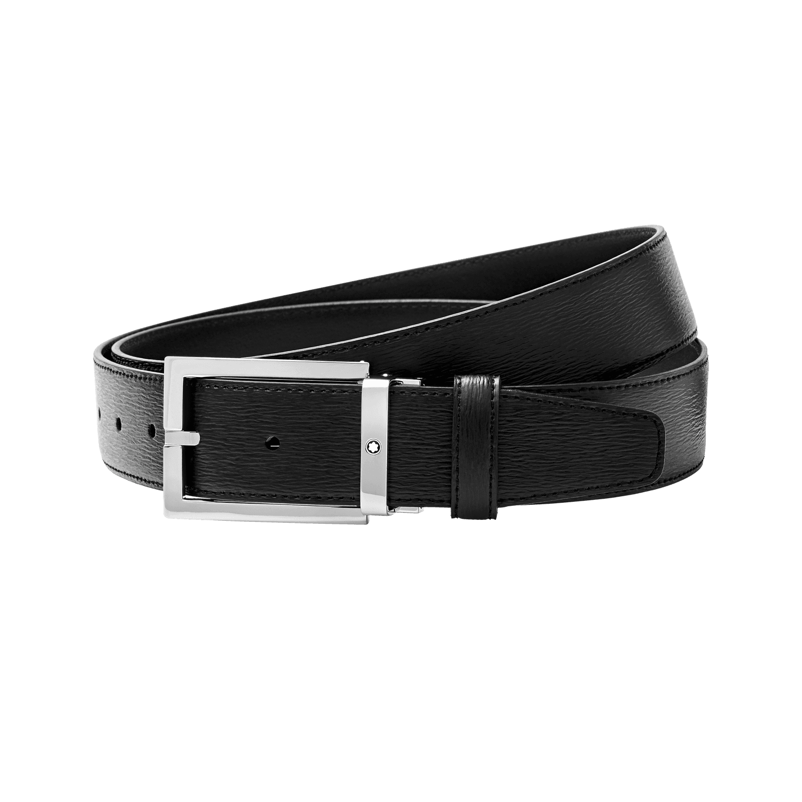 Montblanc Black 35 mm leather belt, 1/4