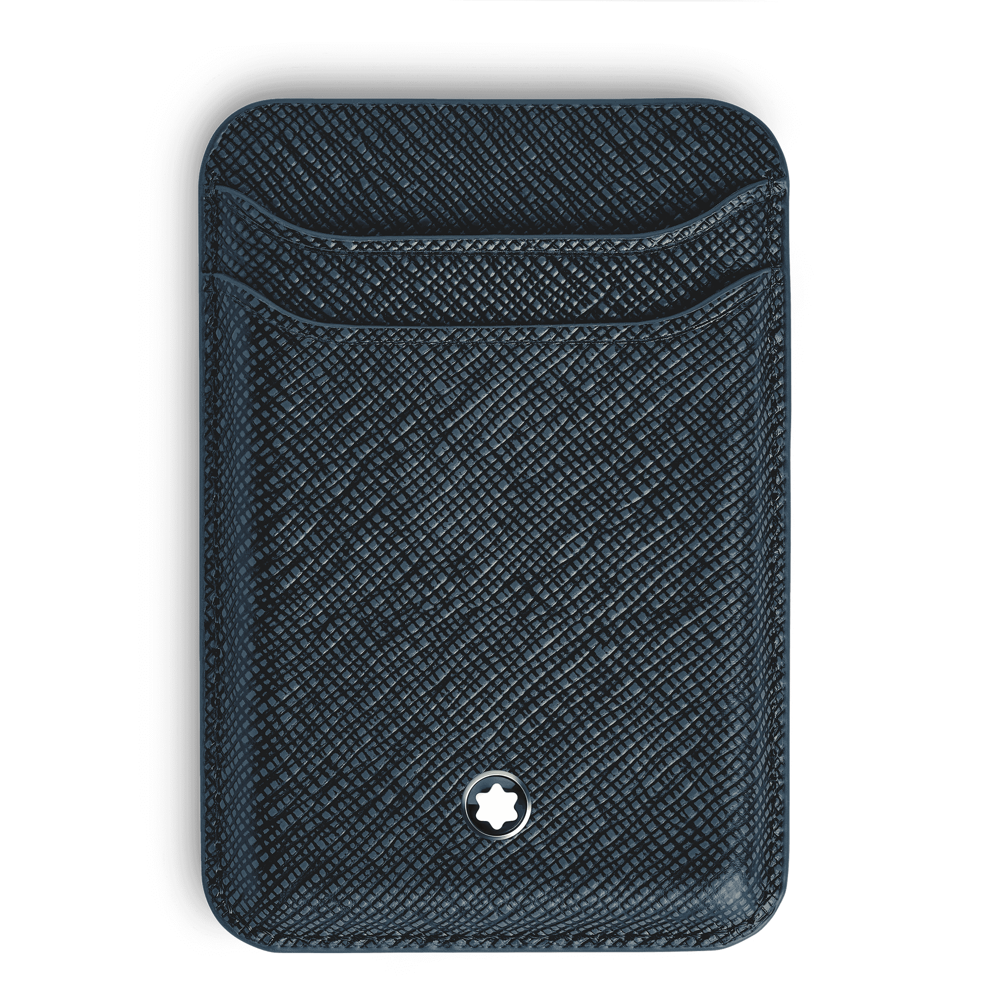 Montblanc Sartorial card wallet 2cc for iphone with magsafe, Two-Tone Blue And Black, 1/3