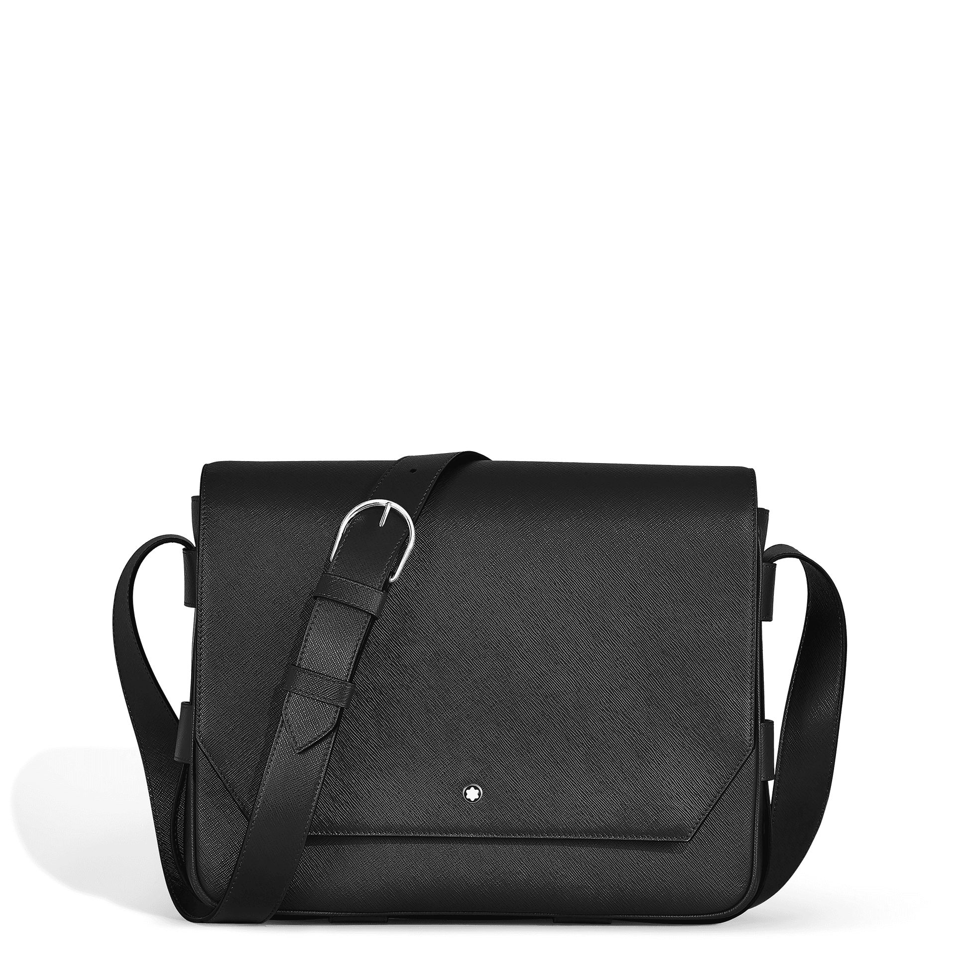 Montblanc Belt Messenger Bag in Sartorial Leather, Black Sartorial Embossed Leather, 1/8