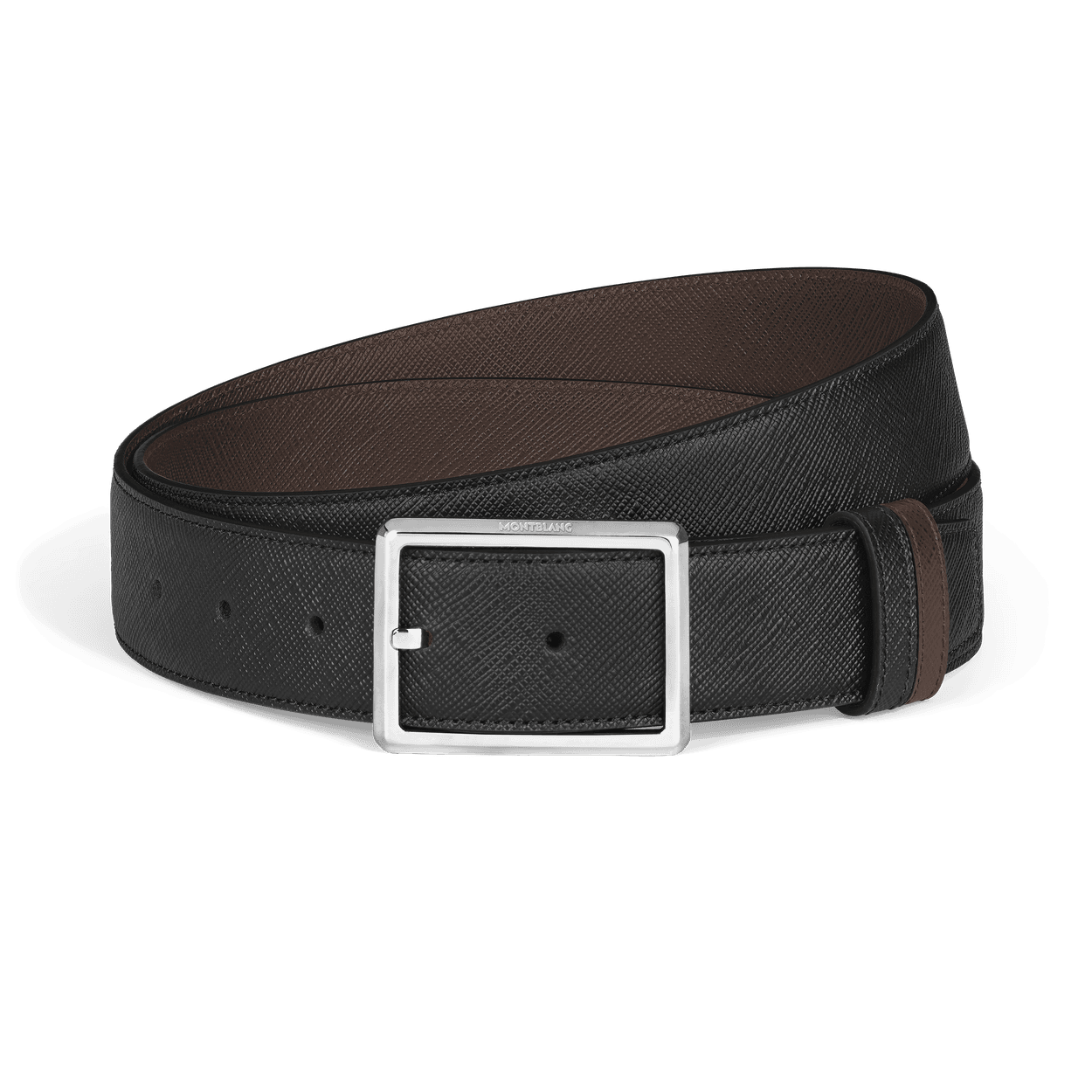 Montblanc Rectangular 35 mm Reversible Belt in Sartorial Leather, 1/5