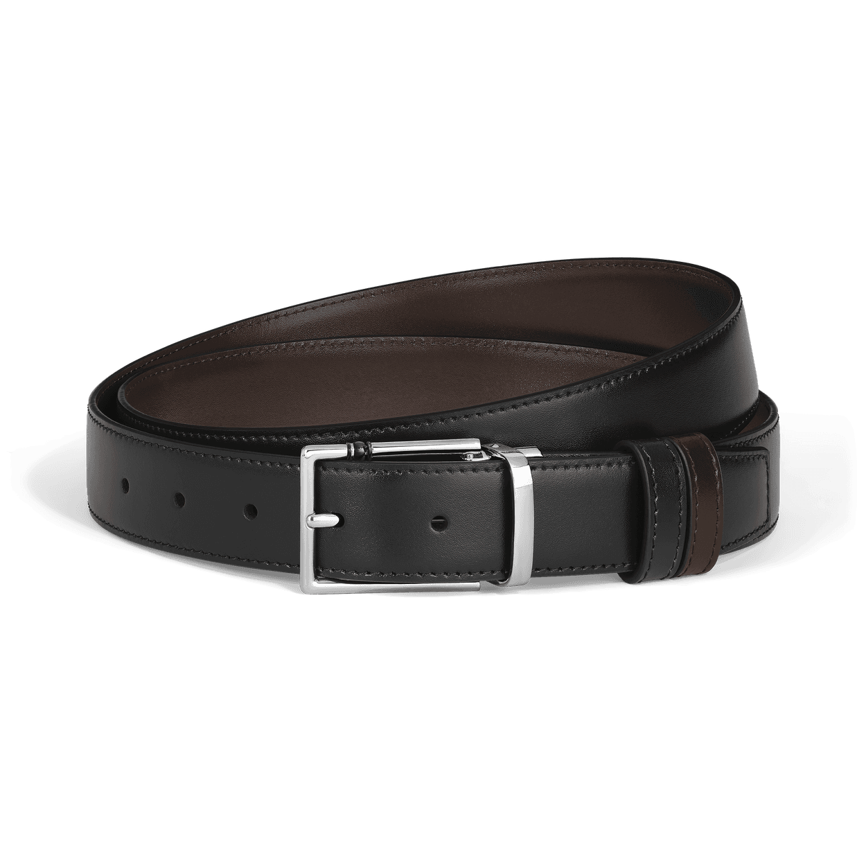 Montblanc 30 mm Reversible Belt in Leather with Rectangular Meisterstück Buckle, 1/3