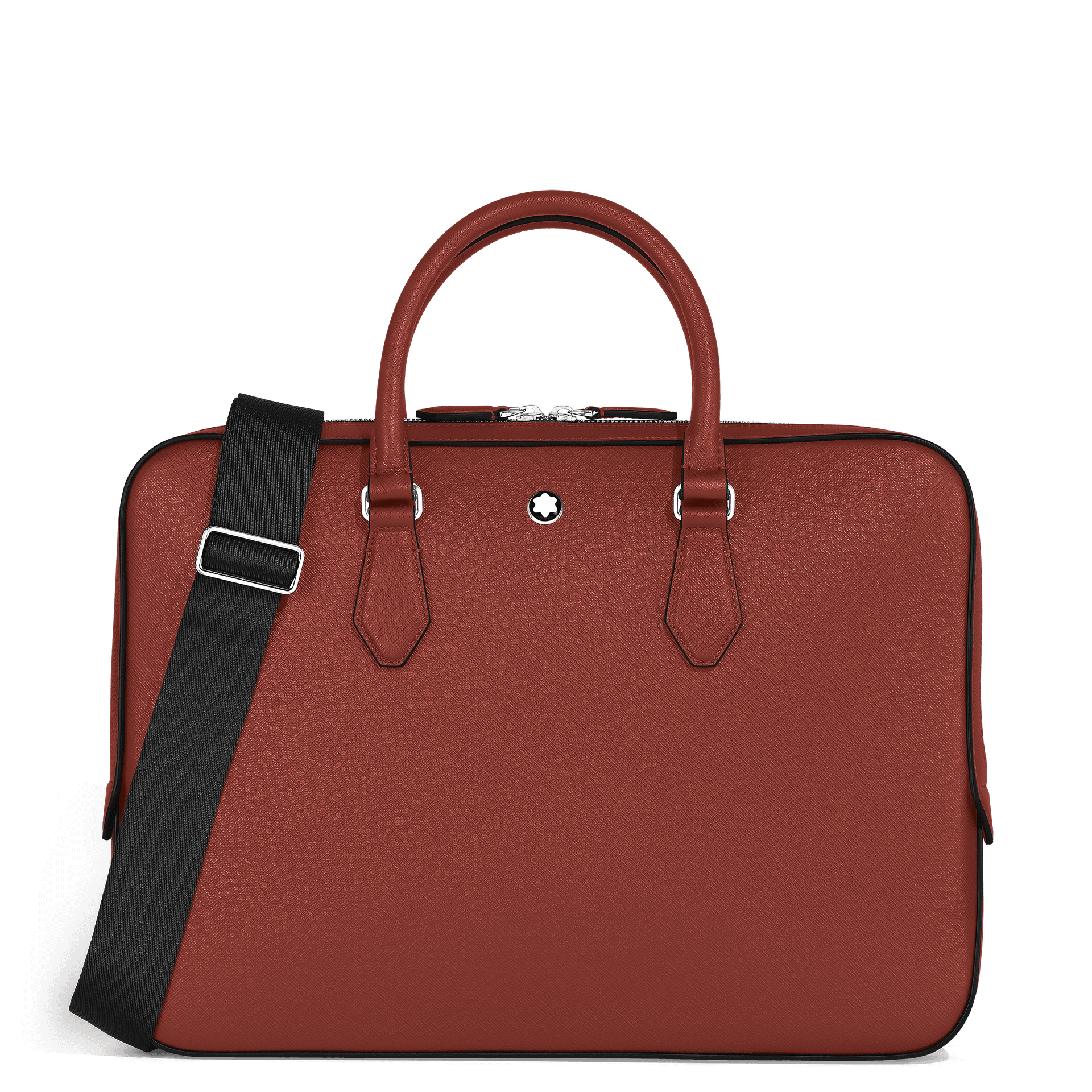 Montblanc Thin Briefcase in Sartorial Leather, Red Oak, 1/8