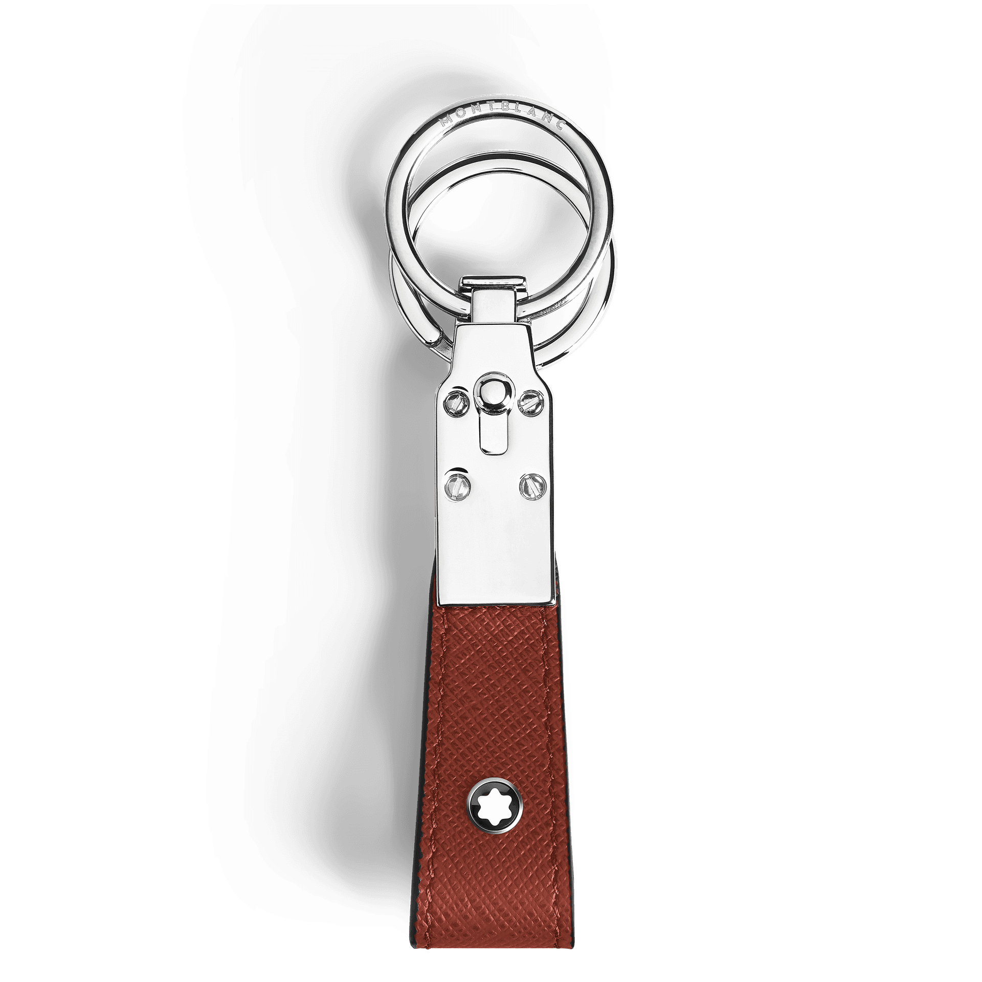 Montblanc Loop Key Holder in Sartorial Leather, Red Oak, 1/3