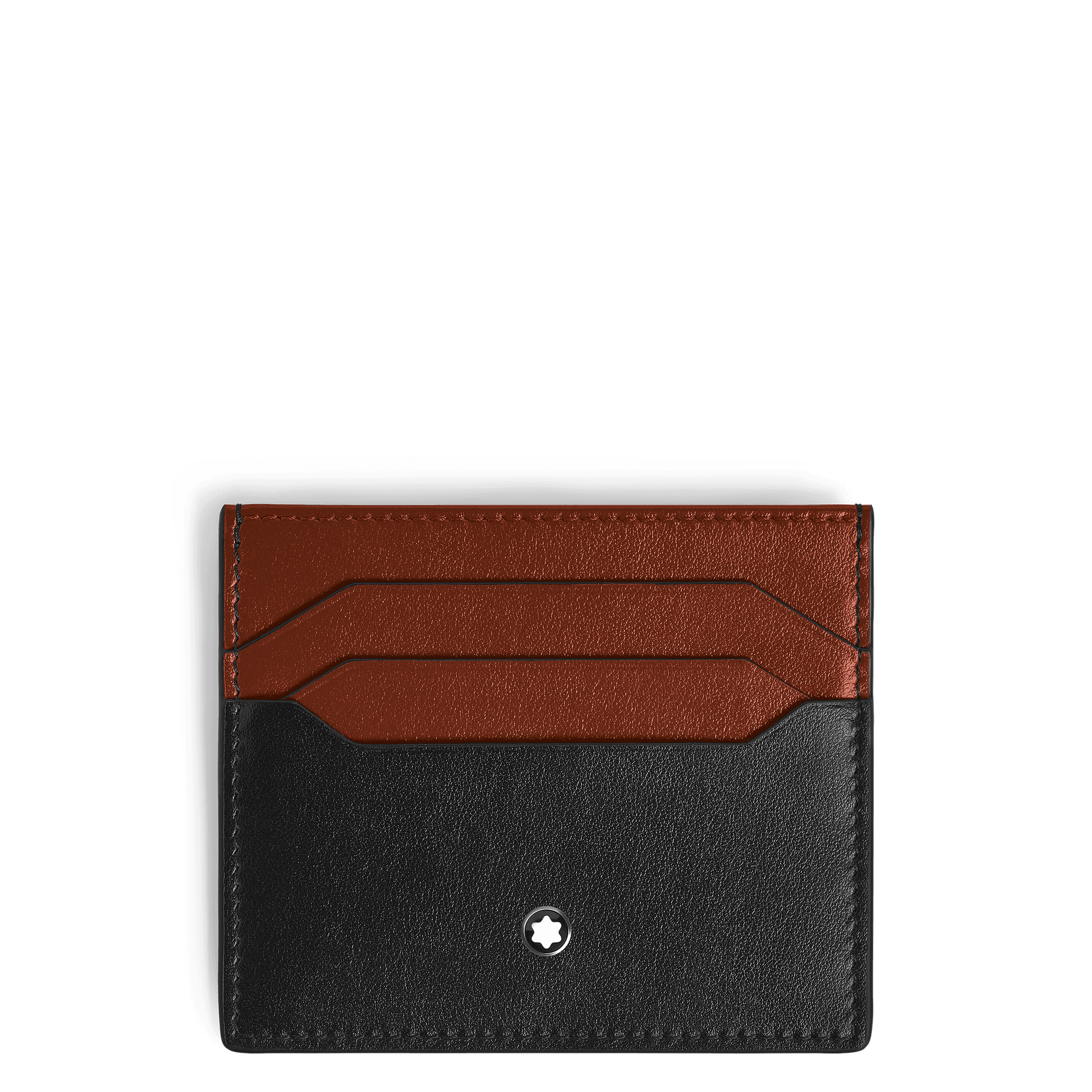 Montblanc Card Holder 6cc in Meisterstück Leather, Black And Red Oak Leather, 1/3