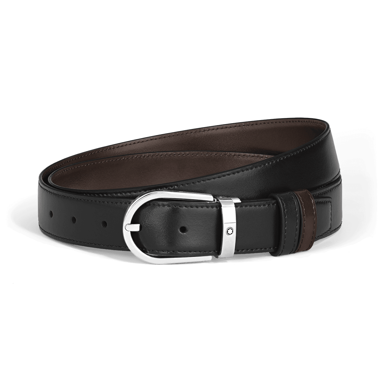 Montblanc Horseshoe 30 mm Reversible Belt in Meisterstück Leather, 1/5