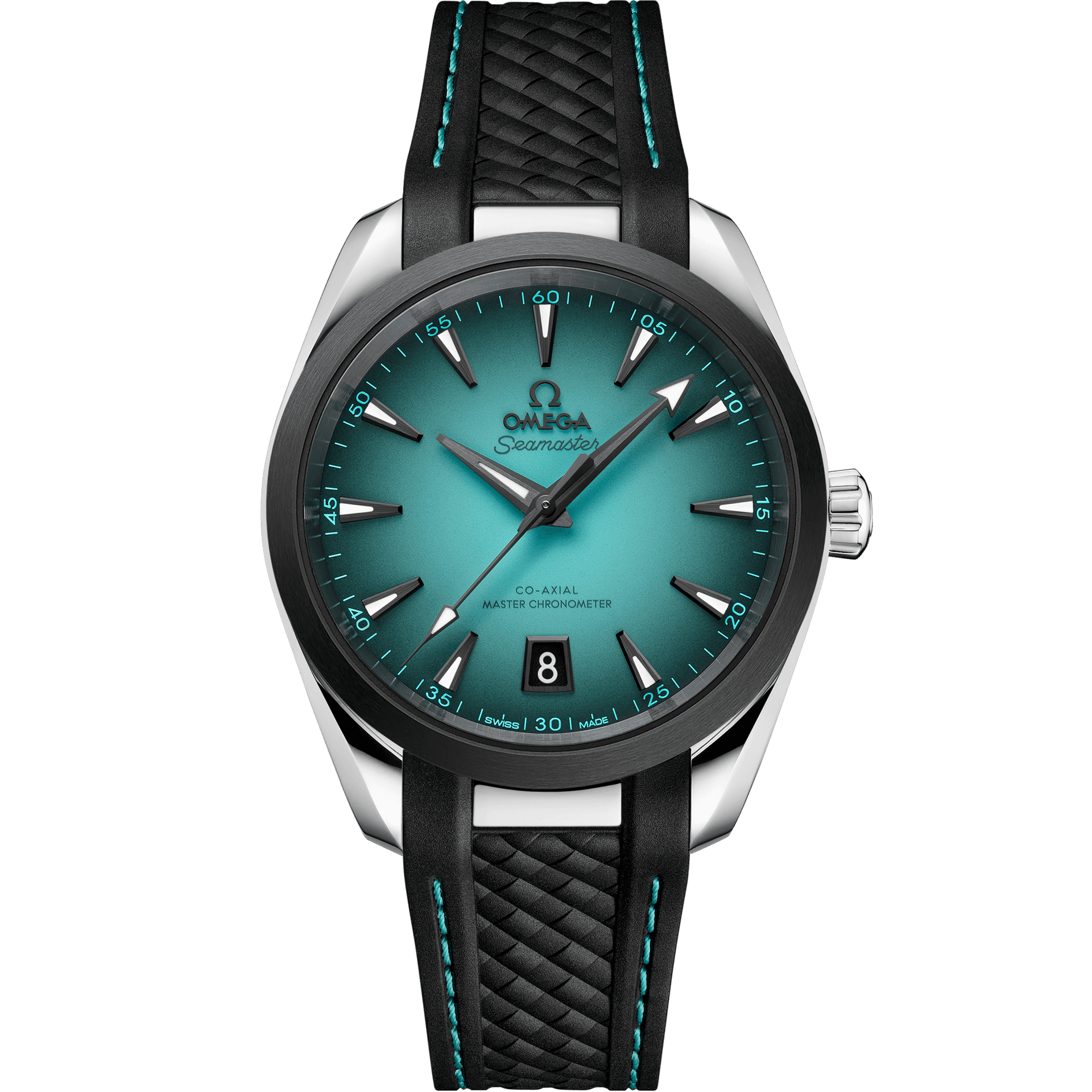 OMEGA Seamaster Aqua Terra 150M 38 mm, steel on rubber strap, 1/6