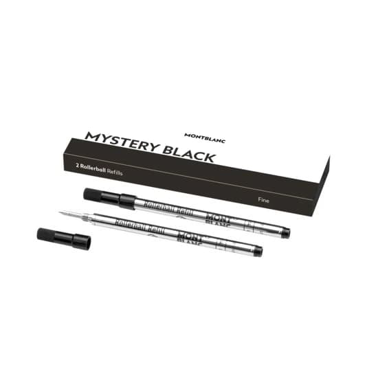 Montblanc 2 Rollerball Refills Fine Mystery Black, 1/2