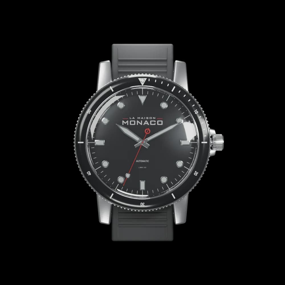 La Maison Monaco diver watch, modelled in steel with a ceramic bezel and sapphire crystal