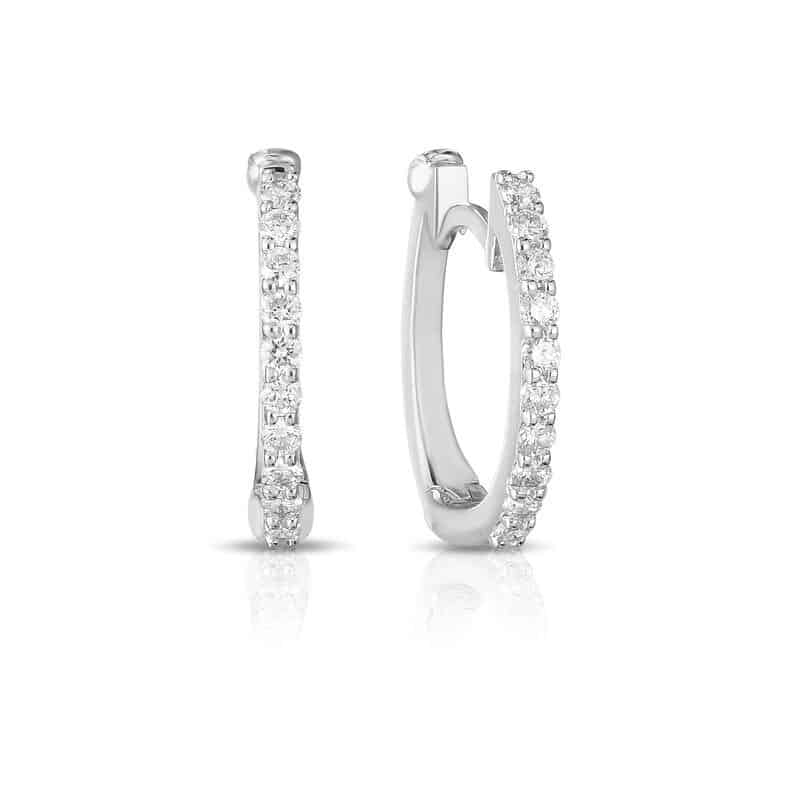 Roberto Coin Pave Diamond Huggy Earrings