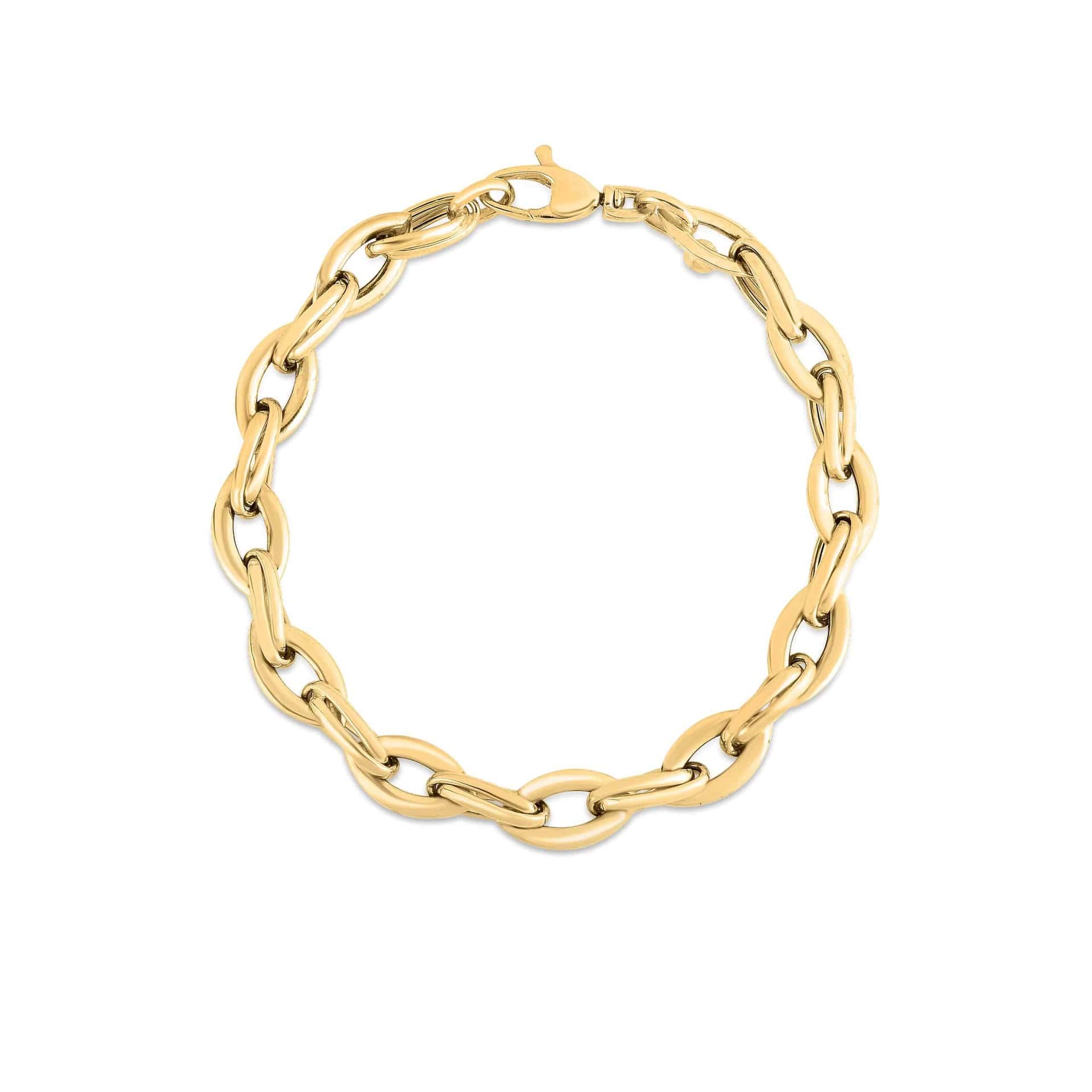 Roberto Coin ALMOND LINK BRACELET 7IN