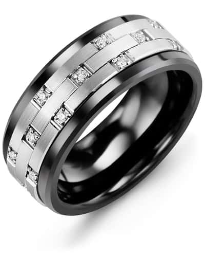 Madani Men's Scattered Diamond Wedding Ring
