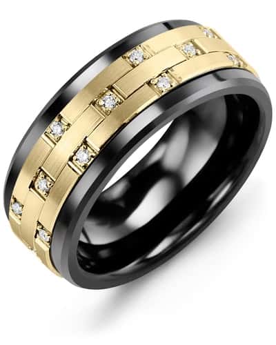 Madani Men's Scattered Diamond Wedding Ring