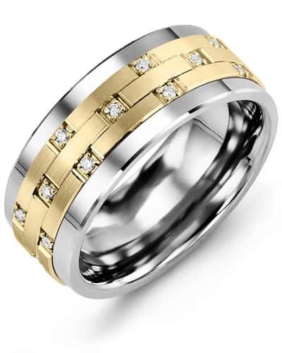 Madani Men's Scattered Diamond Wedding Ring