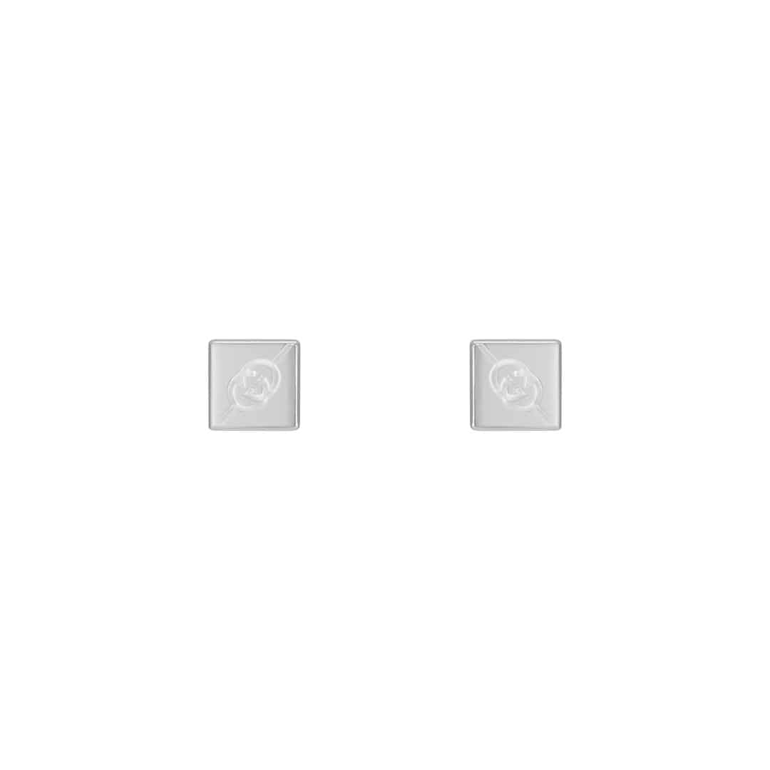 Gucci Gucci Tag Earrings in Sterling Silver
